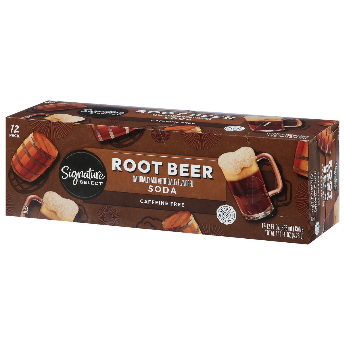 slide 7 of 14, Signature Select Caffeine Free Root Beer Soda 12 Pack 12 - 12 fl oz Cans, 12 ct; 12 fl oz