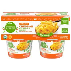 Simple Truth Organic Deluxe Cheddar Macaroni & Cheese 4 Pack - 2.75 Ounces