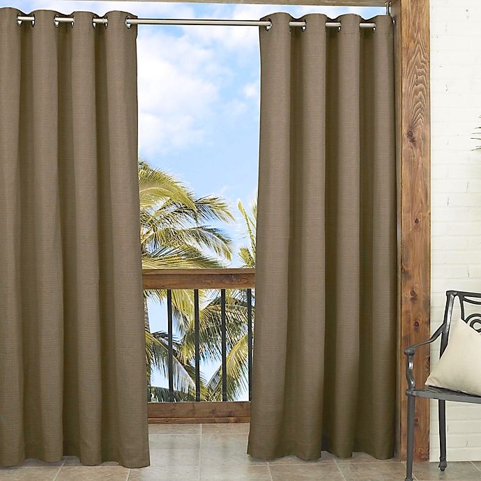 slide 1 of 1, Parasol Key Largo Window Curtain Panel - Caramel, 84 in