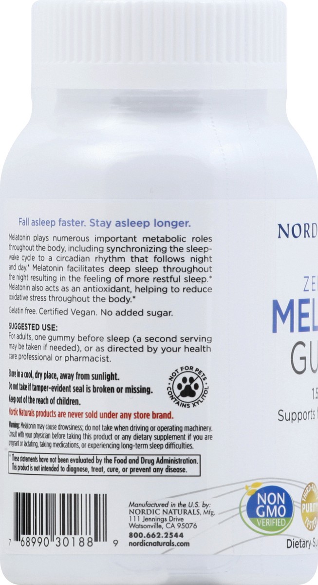 slide 7 of 9, Nordic Naturals Zero Sugar Melatonin Gummies, 60 ct