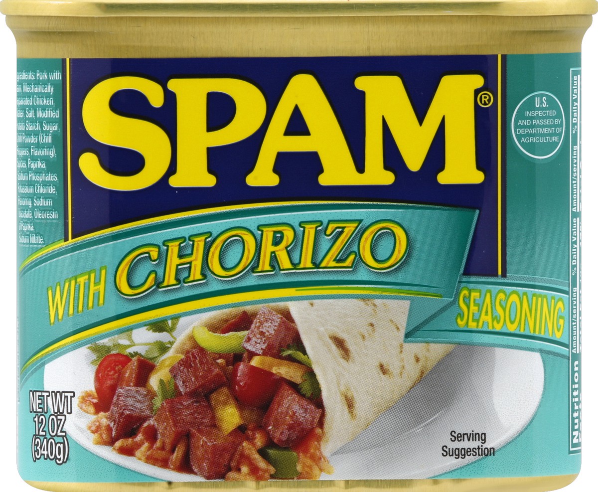 slide 5 of 6, SPAM With Chorizo Seasoning, 12 oz