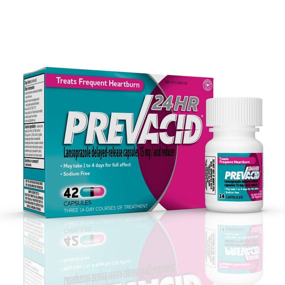 slide 2 of 17, Prevacid Capsules 15 mg 24 HR Acid Reducer 42 ea, 42 ct