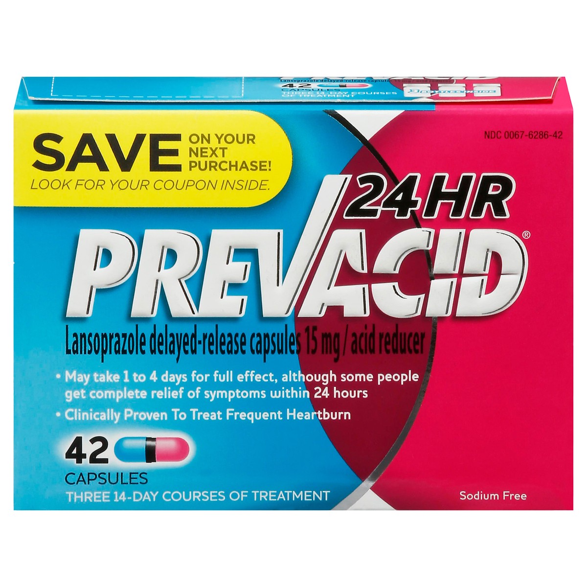 slide 1 of 17, Prevacid Capsules 15 mg 24 HR Acid Reducer 42 ea, 42 ct