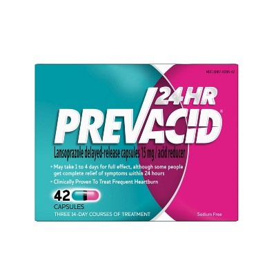 slide 1 of 9, Prevacid 24 Hr Acid Reducer Capsules, 42 ct