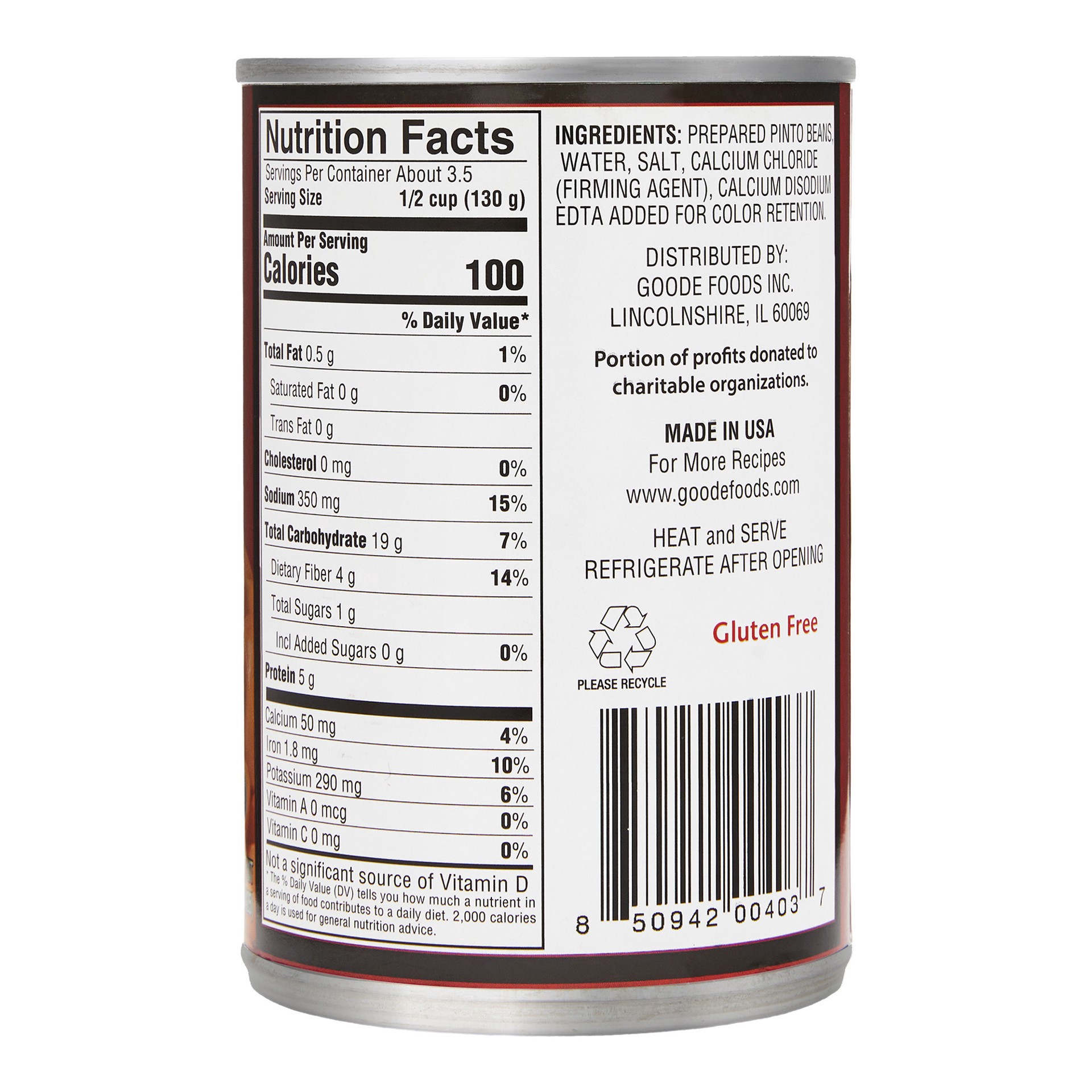 slide 8 of 8, Goode Foods Pinto Beans 15 oz, 15 oz