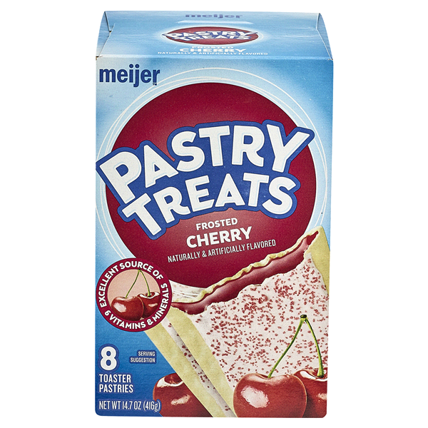 slide 1 of 5, Meijer Frosted Cherry Pastry Treat, 14.7 oz