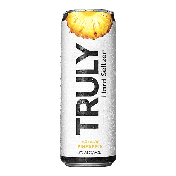 slide 1 of 1, Truly Hard Seltzer Pineapple, Spiked & Sparking Water, 12 fl oz