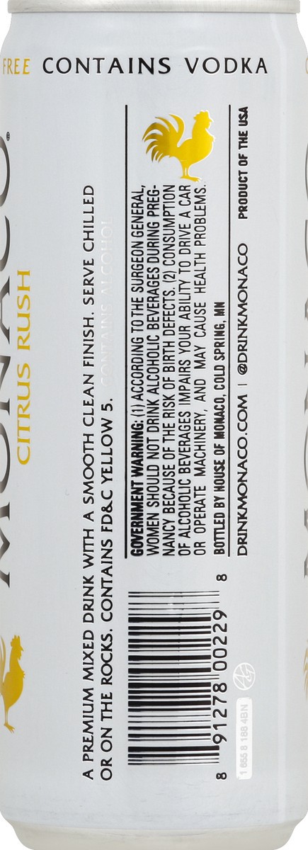 slide 5 of 8, Monaco Cocktail Citrus Rush, 12 fl oz