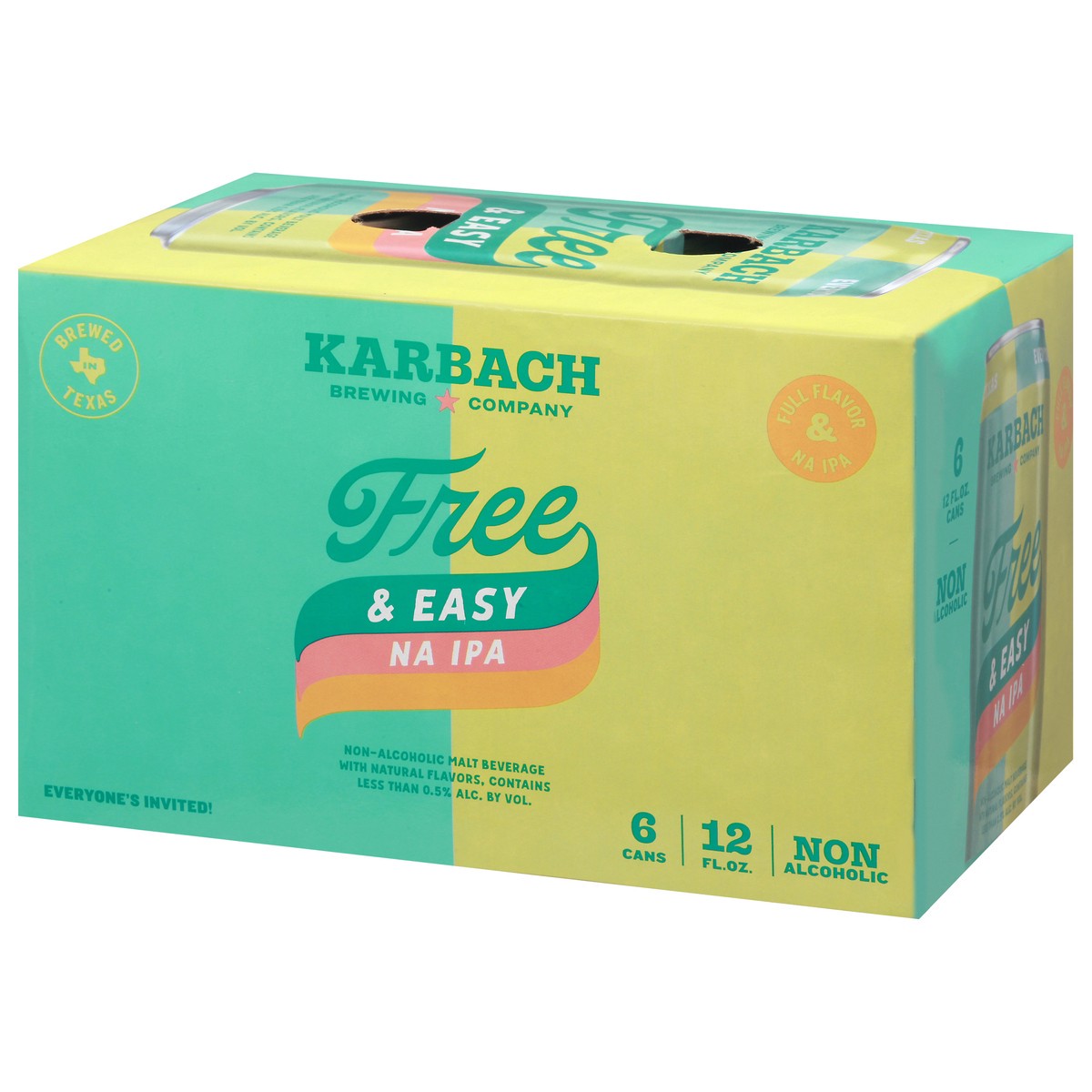slide 6 of 9, Karbach Brewing Company Free & Easy NA IPA Beer 6-12 fl oz Cans, 6 ct; 12 fl oz