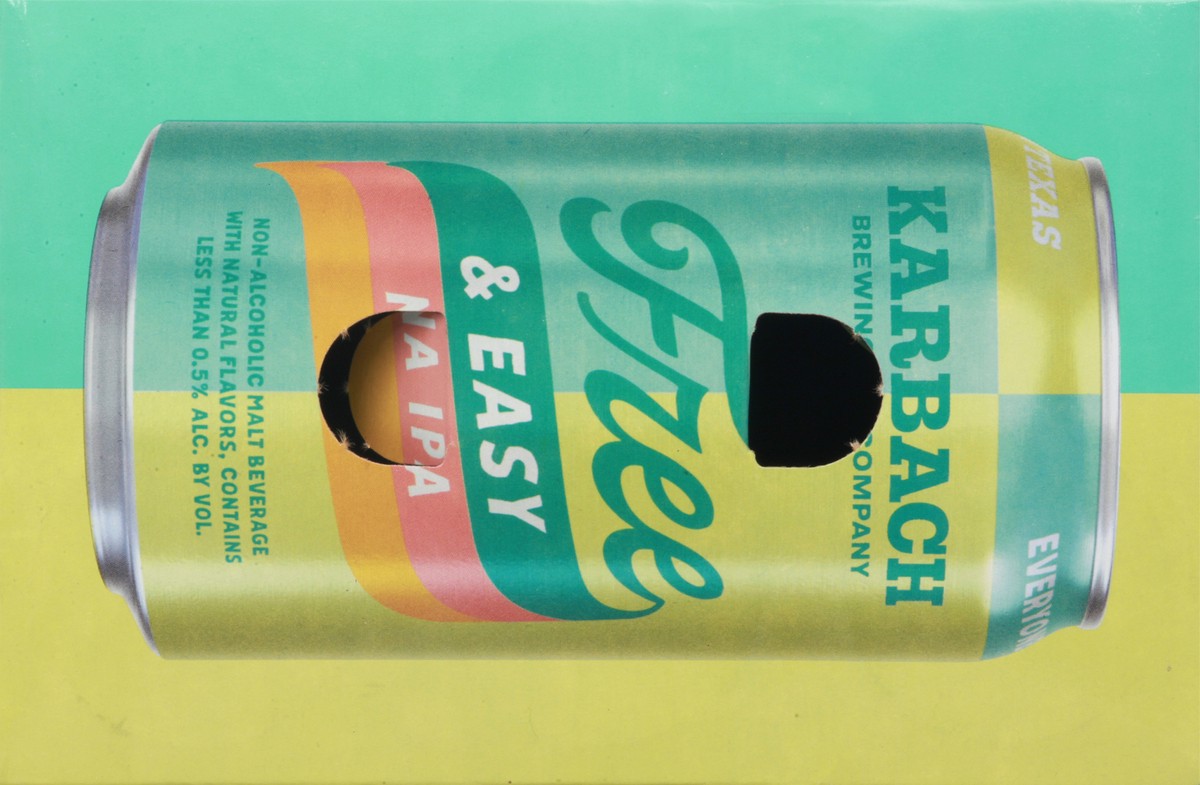 slide 7 of 9, Karbach Brewing Company Free & Easy NA IPA Beer 6-12 fl oz Cans, 6 ct; 12 fl oz