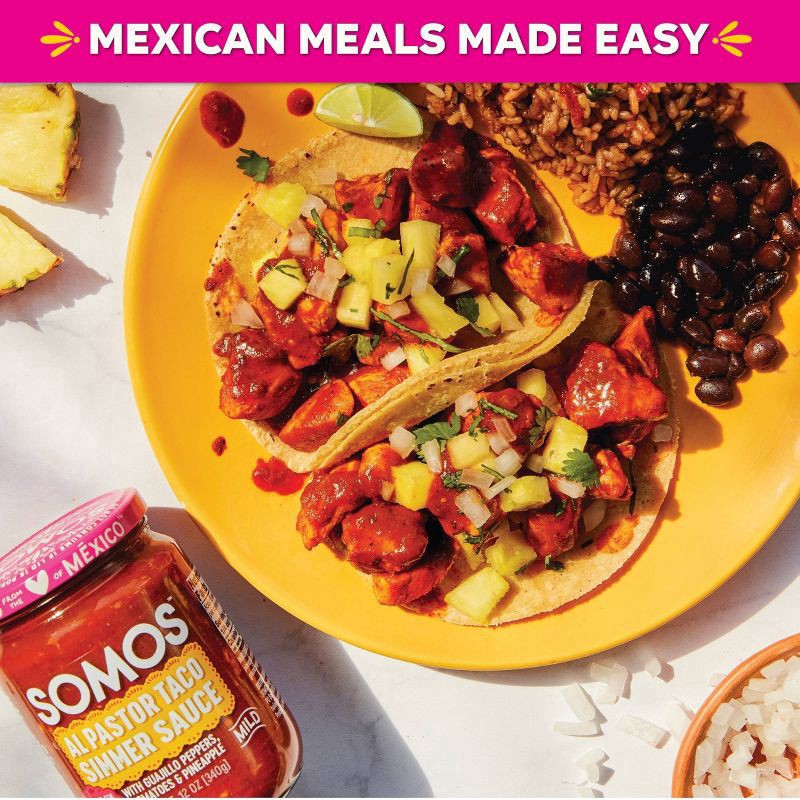 slide 2 of 6, SOMOS FOODS Somos Al Pastor Taco Simmer Sauce - 12oz, 12 oz