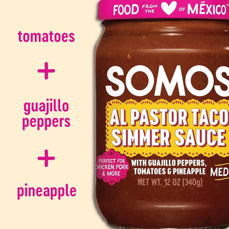 slide 5 of 6, SOMOS FOODS Somos Al Pastor Taco Simmer Sauce - 12oz, 12 oz