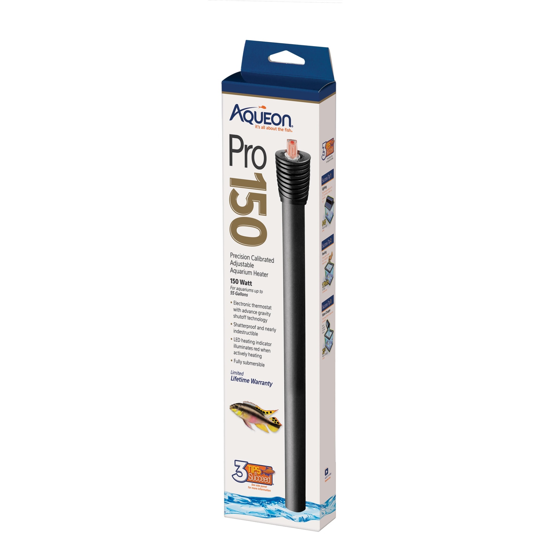 slide 1 of 1, Aqueon Pro Heaters Submersible Aquarium Heaters, 1 ct