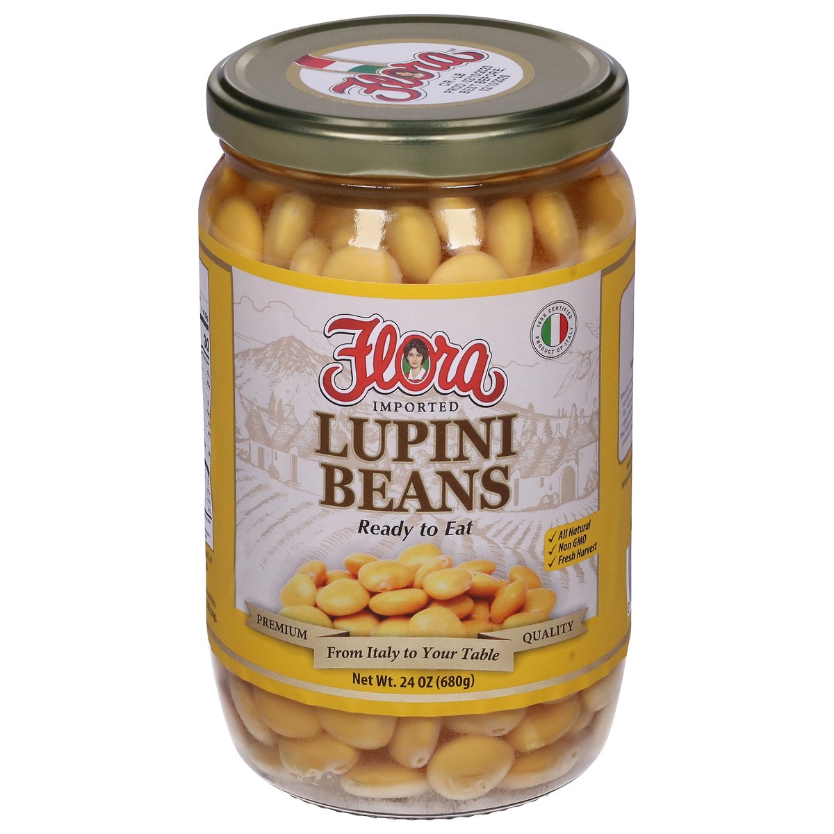 slide 1 of 2, Flora Fine Foods Lupini Beans, 24.3 oz