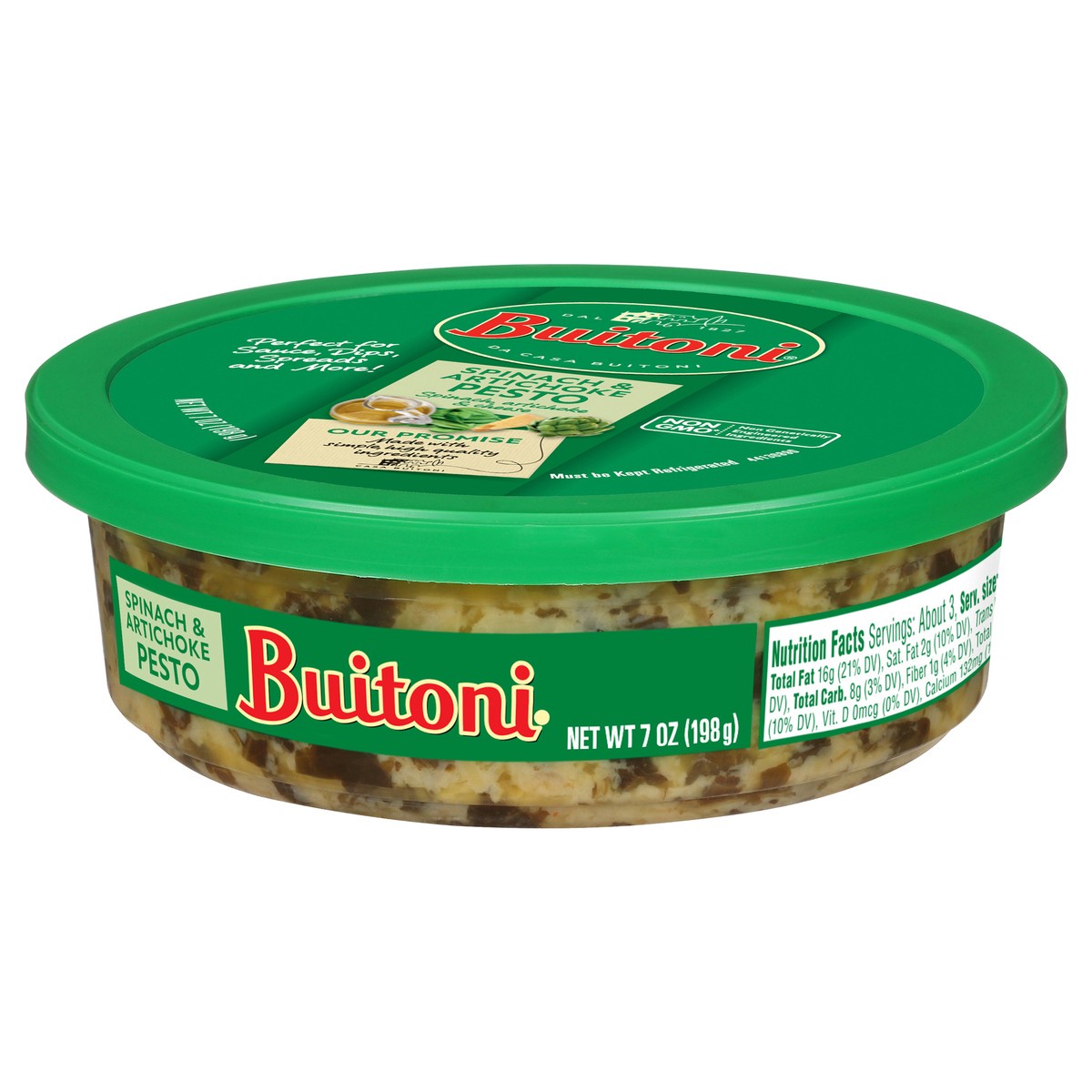 slide 3 of 9, Buitoni Pesto Spinach & Artichoke, 7 oz
