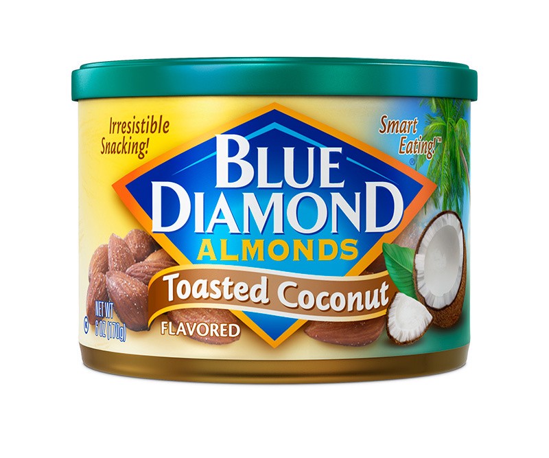 slide 1 of 1, Blue Diamond Toasted Coconut Flavored, 6 oz