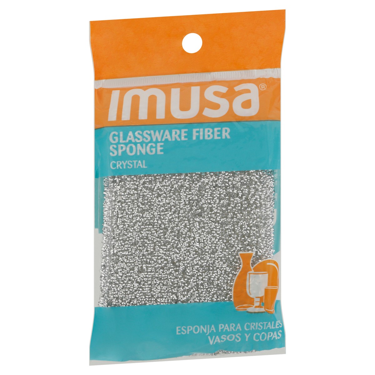 slide 6 of 9, IMUSA Glassware Fiber Crystal Sponge 1 ea, 1 ct