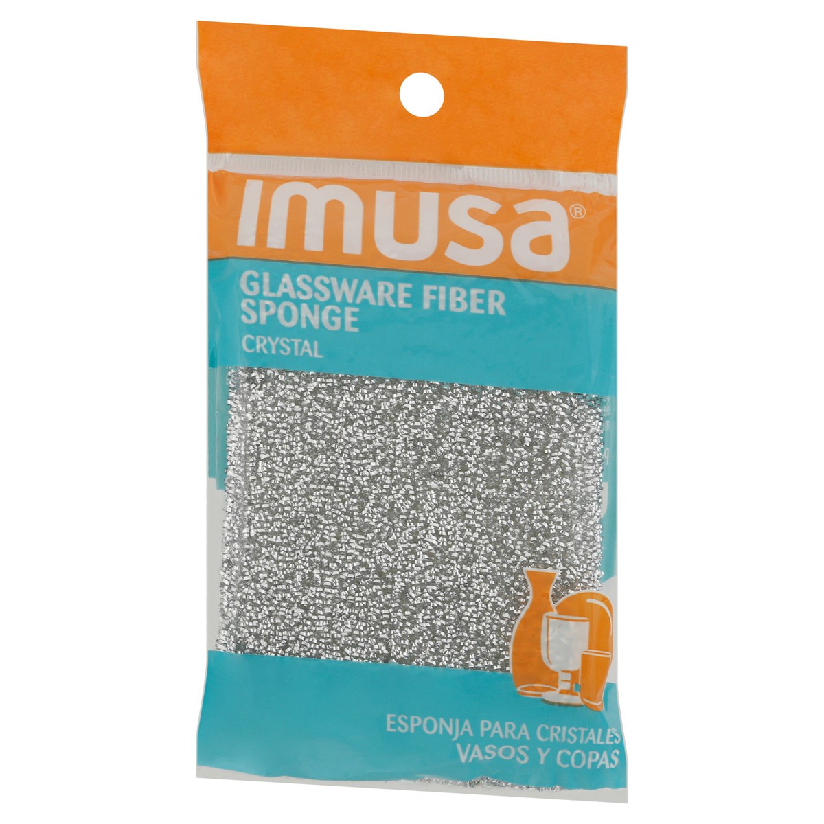 slide 7 of 9, IMUSA Glassware Fiber Crystal Sponge 1 ea, 1 ct