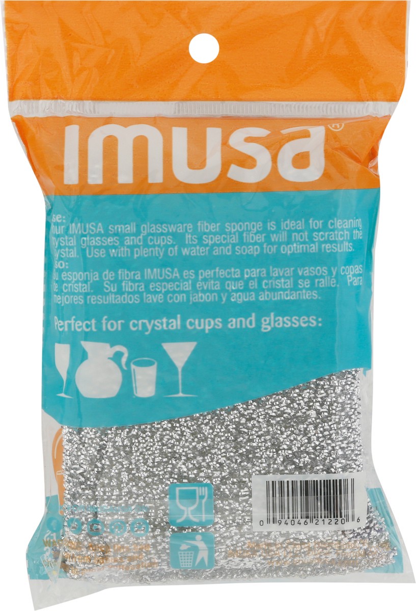 slide 5 of 9, IMUSA Glassware Fiber Crystal Sponge 1 ea, 1 ct