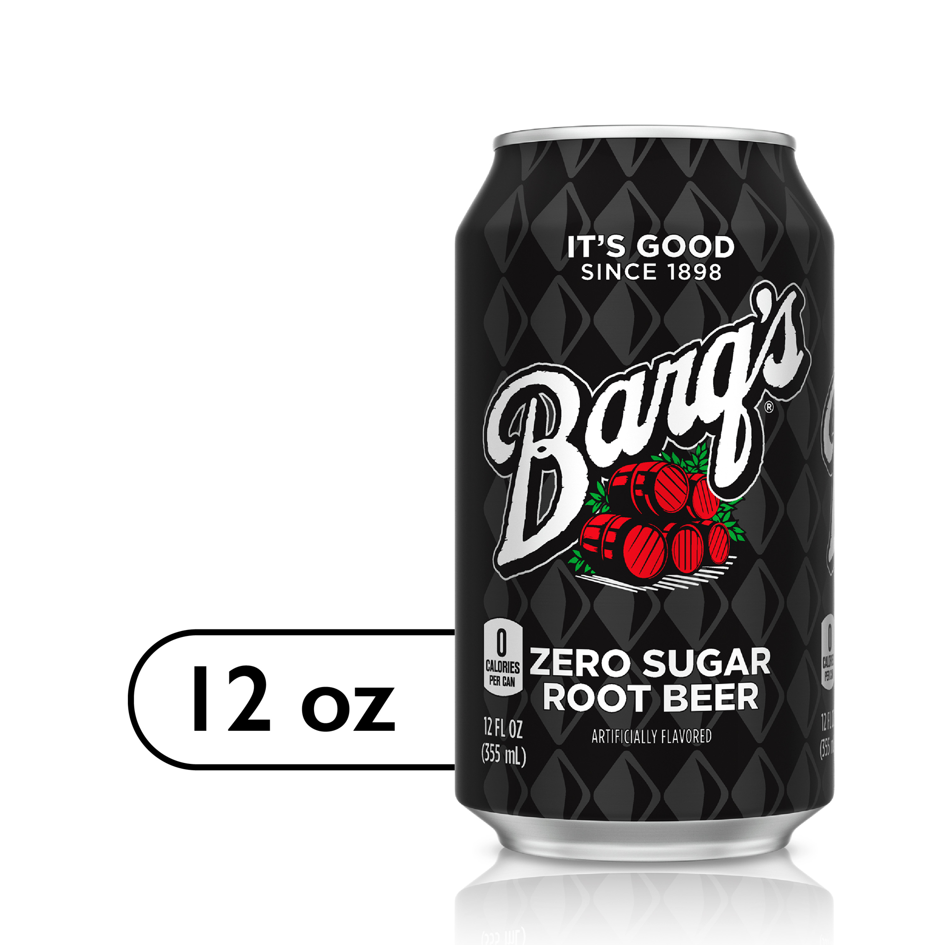 slide 1 of 5, Barq's Zero Sugar Root Beer Can, 12 fl oz, 12 fl oz