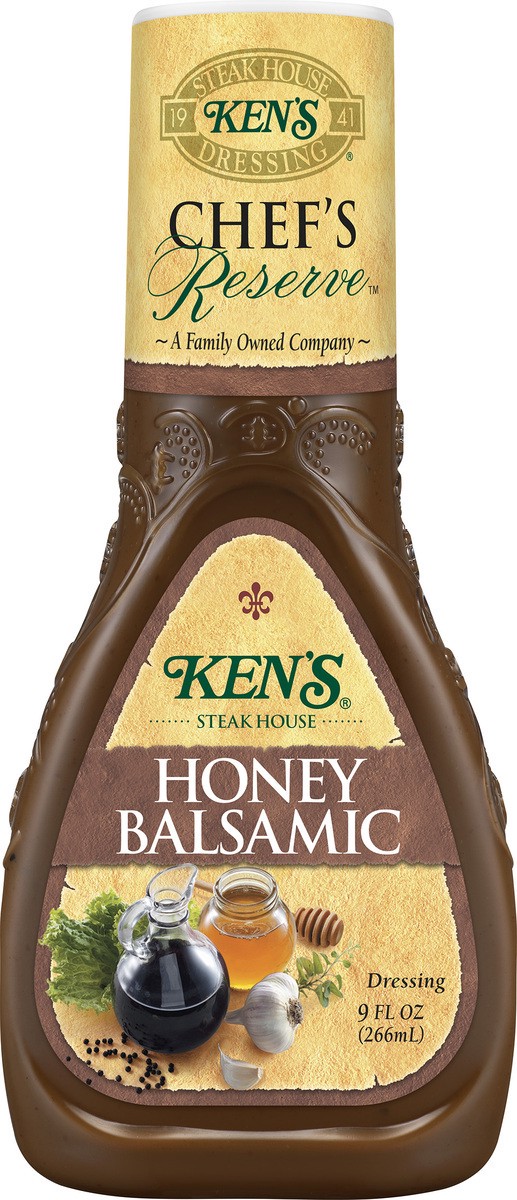 slide 8 of 11, Ken's Steak House Chef's Reserve Honey Balsamic Dressing 9 fl oz, 9 fl oz