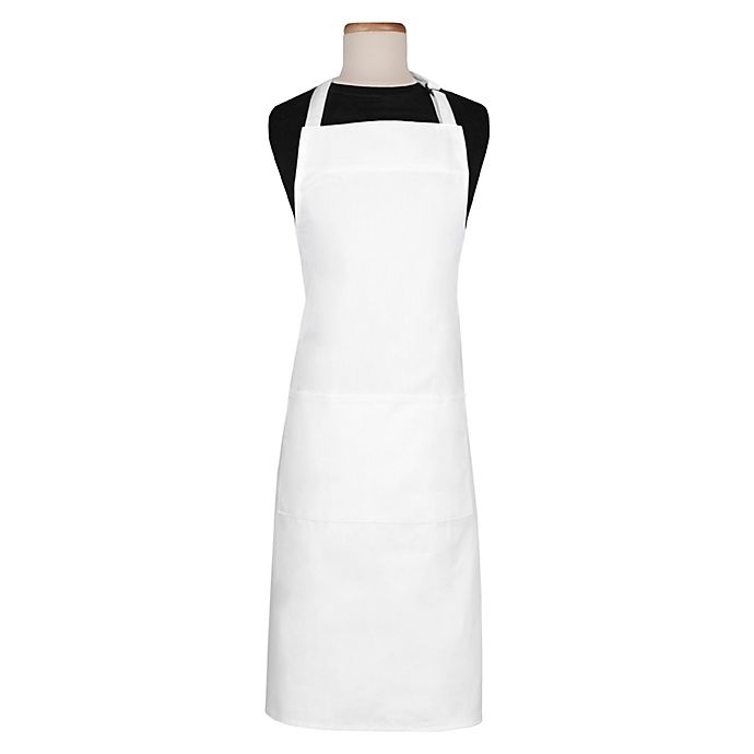 slide 1 of 1, Simply Essential Solid Color Apron - White, 1 ct