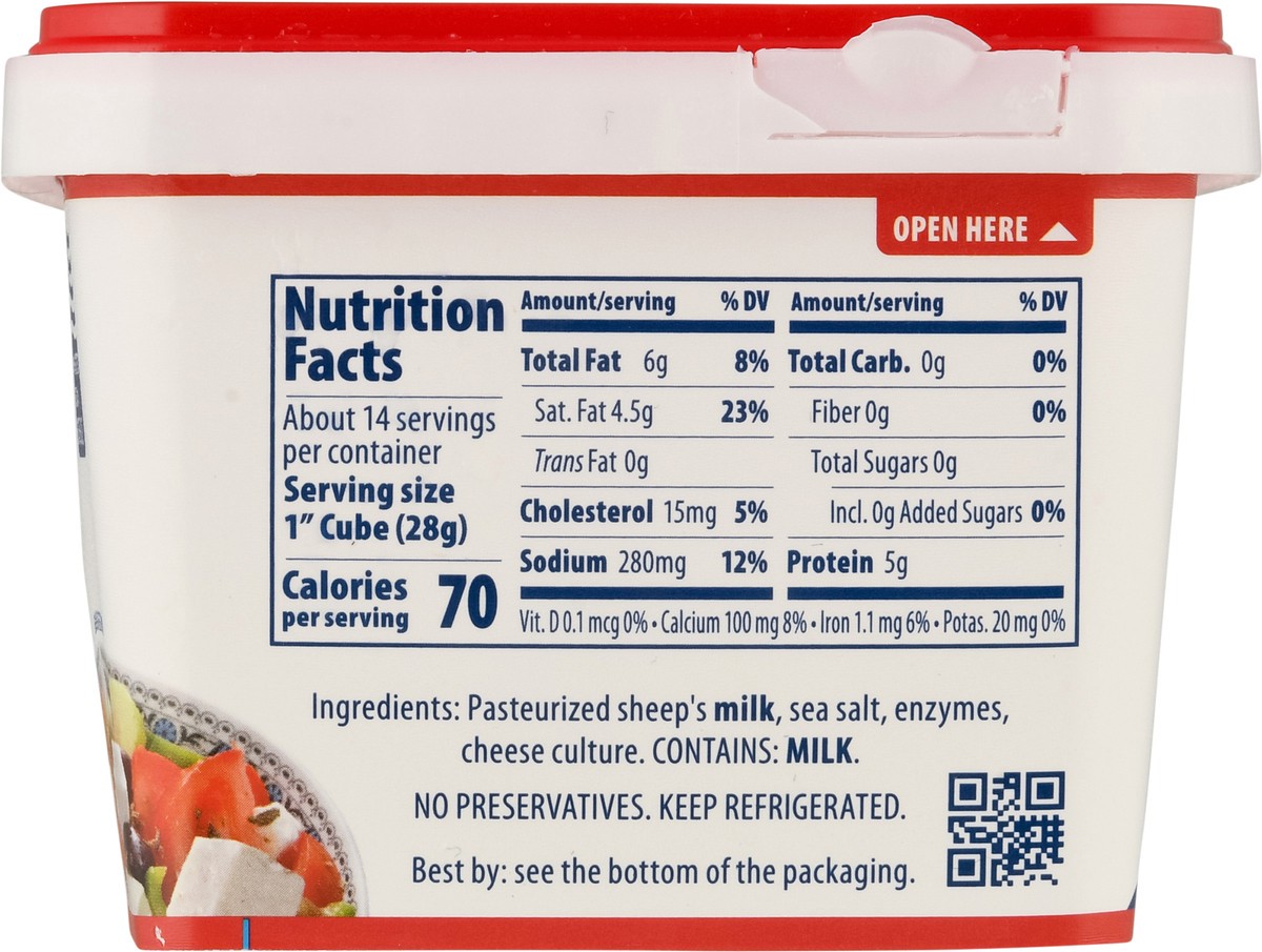 slide 6 of 14, DODONI Greek Feta Cheese in Brine 1.38 lb, 1.38 lb