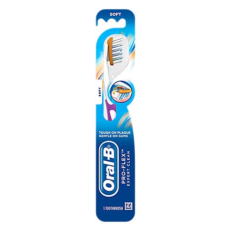 slide 1 of 1, Oral-B Pro-Flex Manual Toothbrush Expert Clean Soft - Each, 1 ct