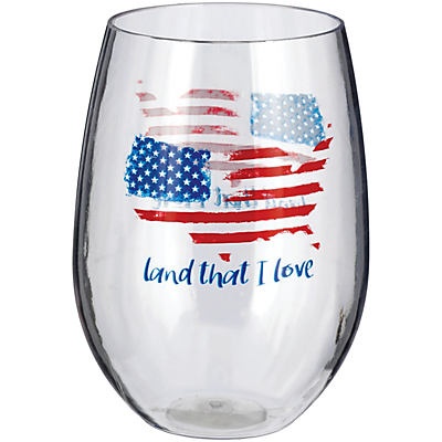 slide 1 of 1, Destination Holiday Patriotic Land That I Love Melamine Stemless Tumbler, 21 oz