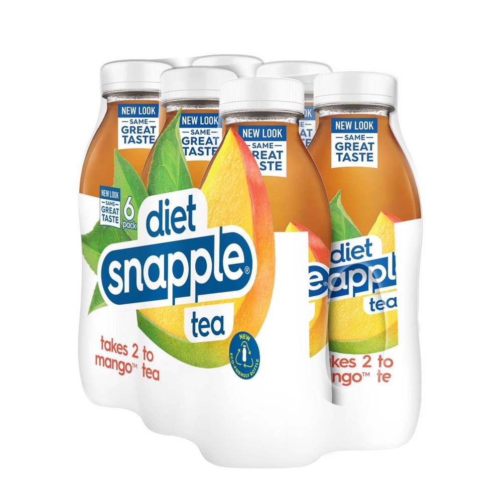 slide 4 of 8, Snapple Diet Mango Tea - 6 ct; 16 fl oz, 6 ct; 16 fl oz