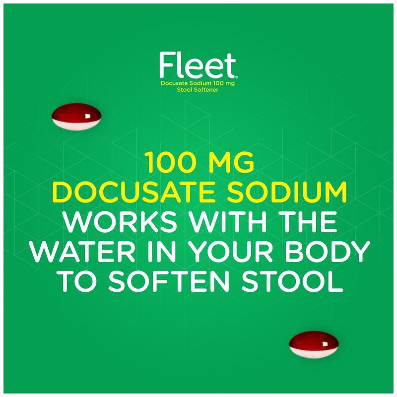 slide 4 of 7, Fleet Stool Softener Oral Laxative 25 Softgels, 25 ct