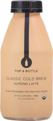 Pop & Bottle Classic Cold Brew Almond Latte - 11 fl oz