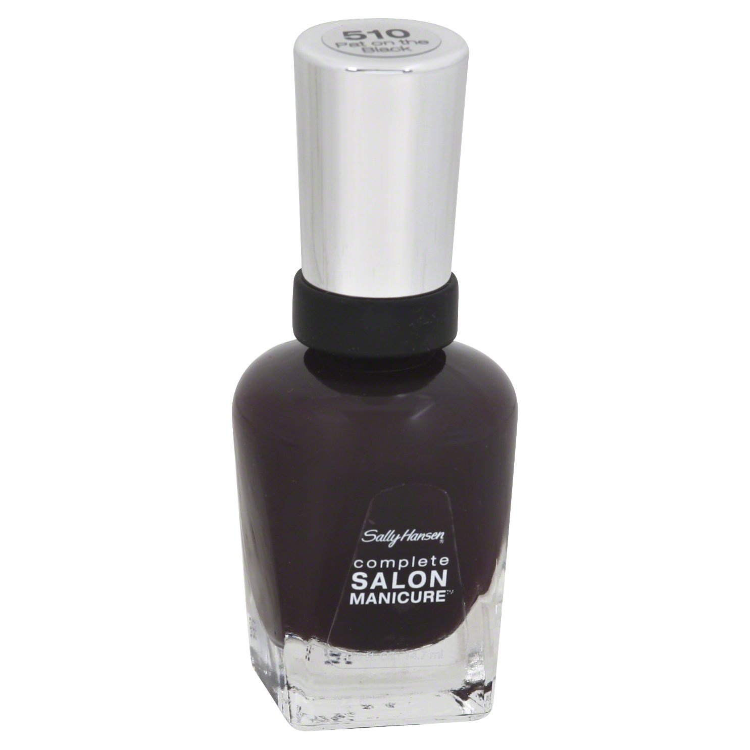slide 1 of 2, Sally Hansen Complete Salon Manicure - Pat on The Black, 0.5 fl oz