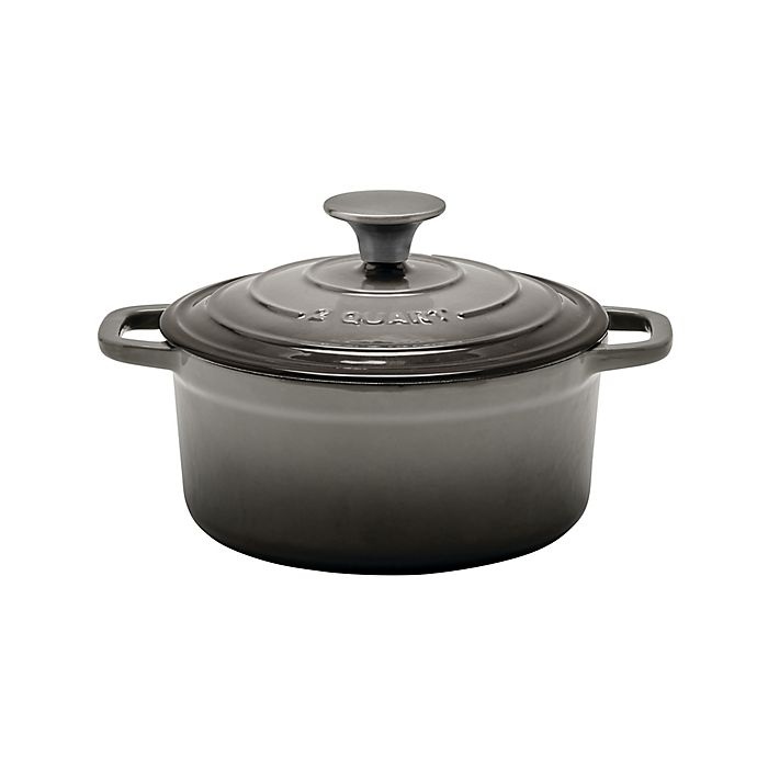 slide 1 of 9, Artisanal Kitchen Supply Enameled Cast Iron Dutch Oven - Grey, 6 qt