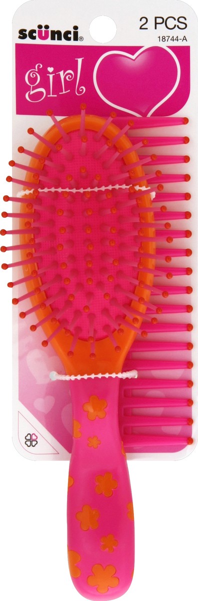 slide 2 of 2, scünci Corporation Scunci Girl Brush Comb Set, 2 ct