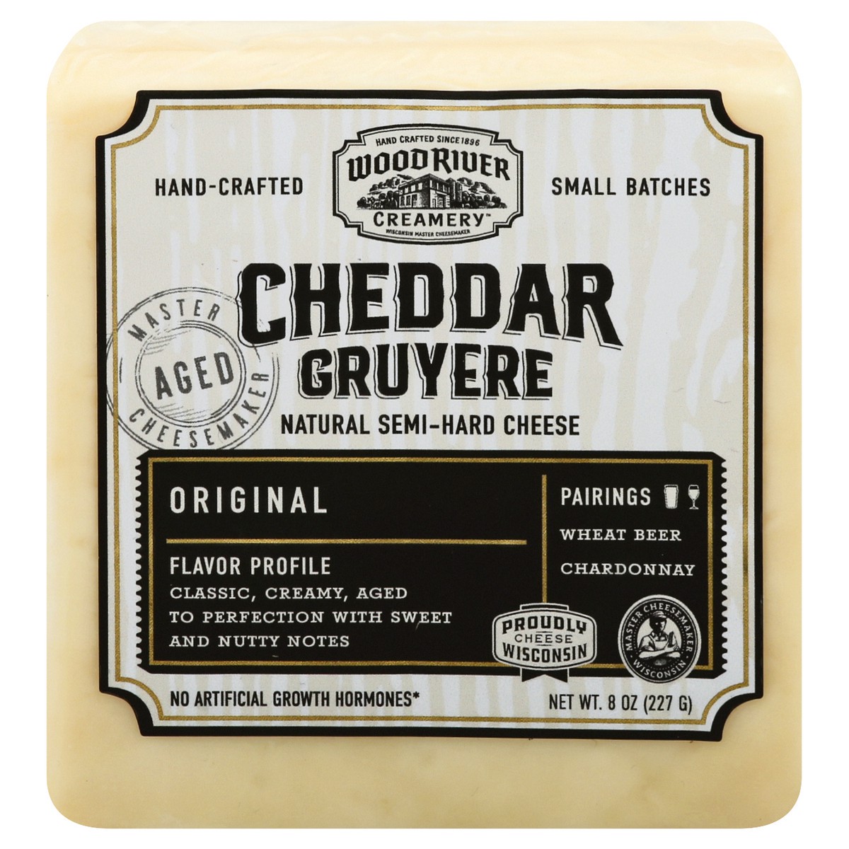 slide 8 of 13, Wood River Creamery Original Cheddar Gruyere Cheese 8 oz, 8 oz
