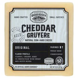 Wood River Creamery Original Cheddar Gruyere Cheese 8 oz