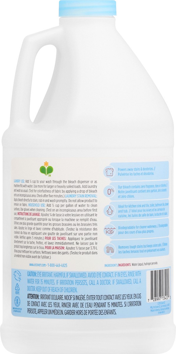 slide 6 of 9, Ecover Zero Non Chlorine Laundry Bleach, 64 Ounce, 64 fl oz