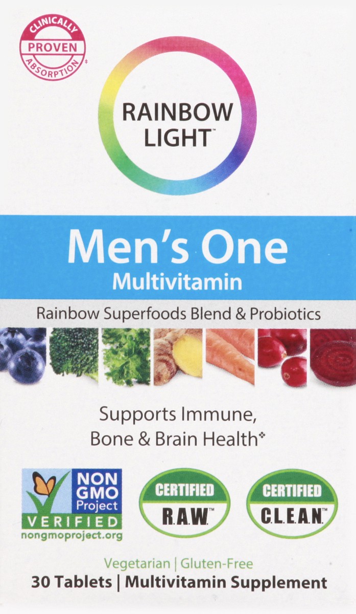 slide 1 of 5, Rainbow Light Tablets Men's One Multivitamin 30 ea, 30 ct