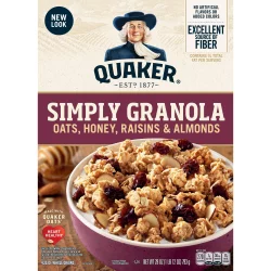 Quaker Simply Granola Oats, Honey, Raisins, & Almonds