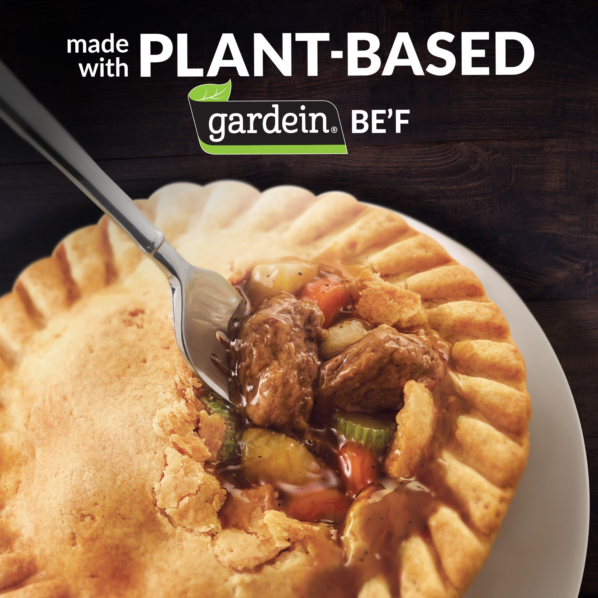 slide 3 of 5, Marie Callender's Meatless Be'f Pot Pie 15 oz, 15 oz