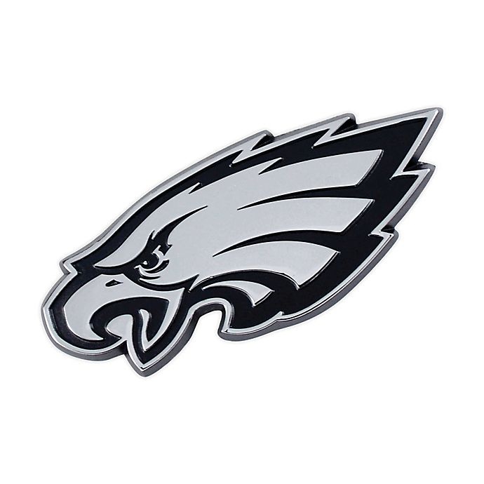 slide 1 of 1, NFL Philadelphia Eagles 3-D Metal Logo Car Emblem - Chrome, 1 ct