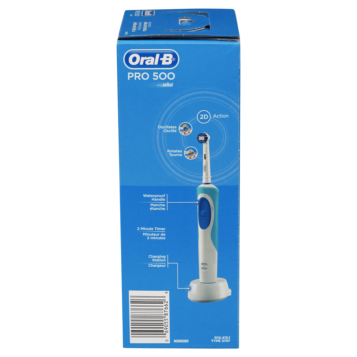 slide 4 of 39, Oral-B Pro 500 Precision Clean Electric Rechargeable Toothbrush, 1 ct