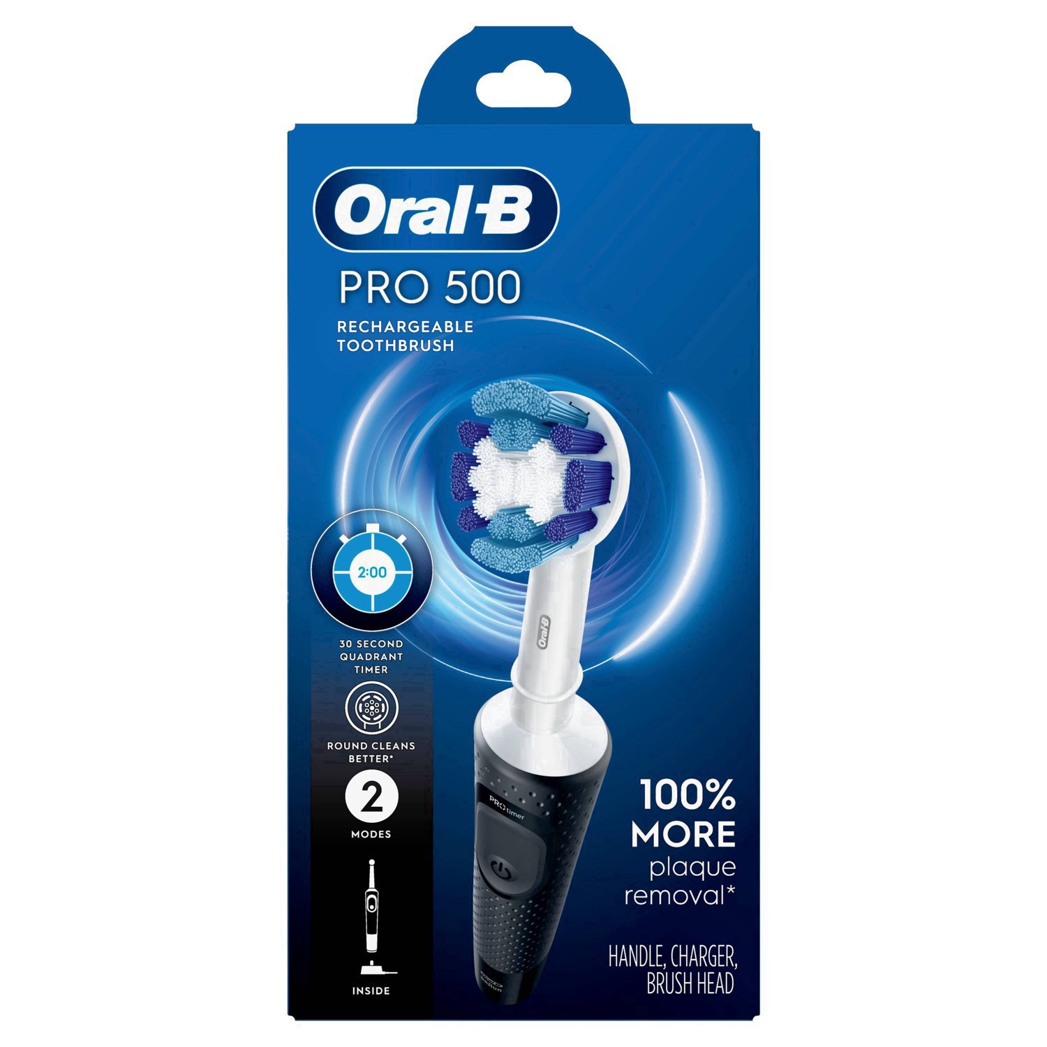 slide 2 of 39, Oral-B Pro 500 Precision Clean Electric Rechargeable Toothbrush, 1 ct