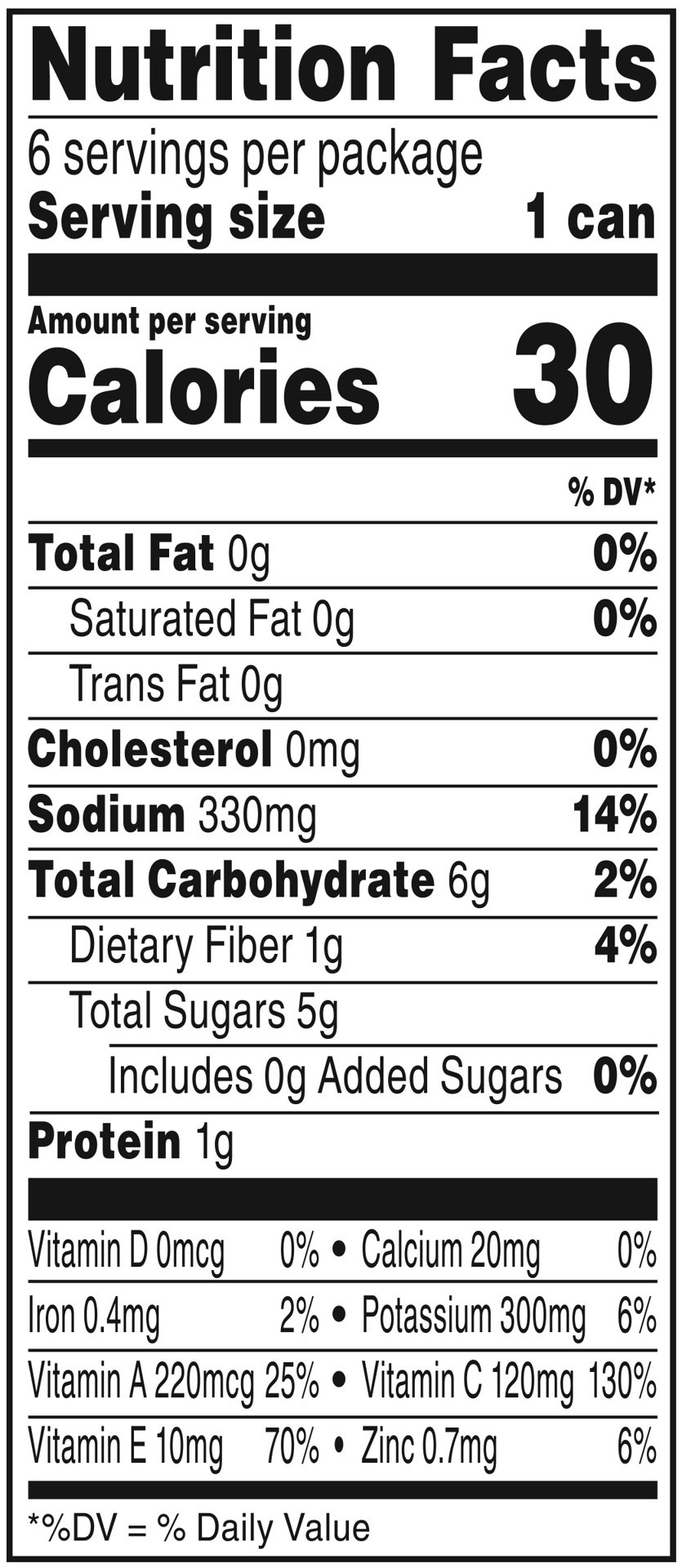 slide 5 of 5, V8 Antioxidants Original 100% Vegetable Juice, 5.5 fl oz Can (6 Pack), 33 oz