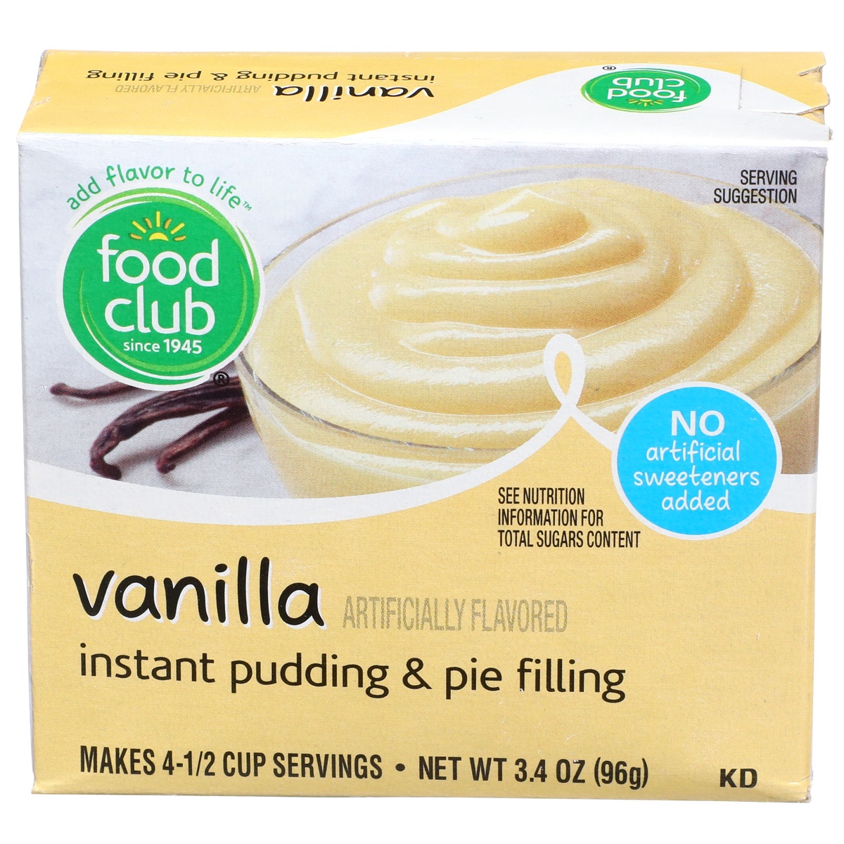 slide 1 of 6, Food Club Instant Vanilla Pudding, 3.4 oz