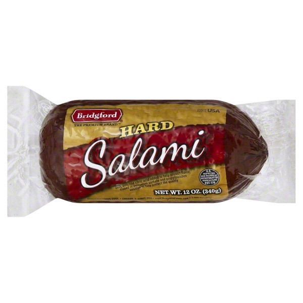 slide 1 of 5, Bridgford Salami Hard - 12 Oz, 12 oz