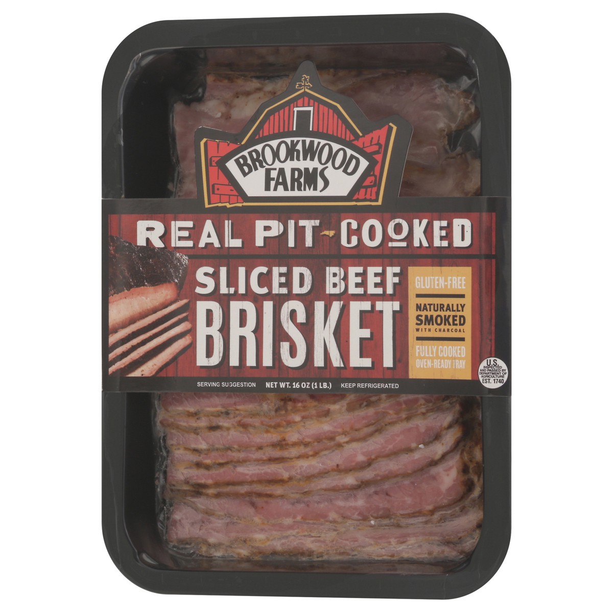 slide 13 of 13, Brookwood Farms Sliced Beef Brisket 16 oz, 16 oz