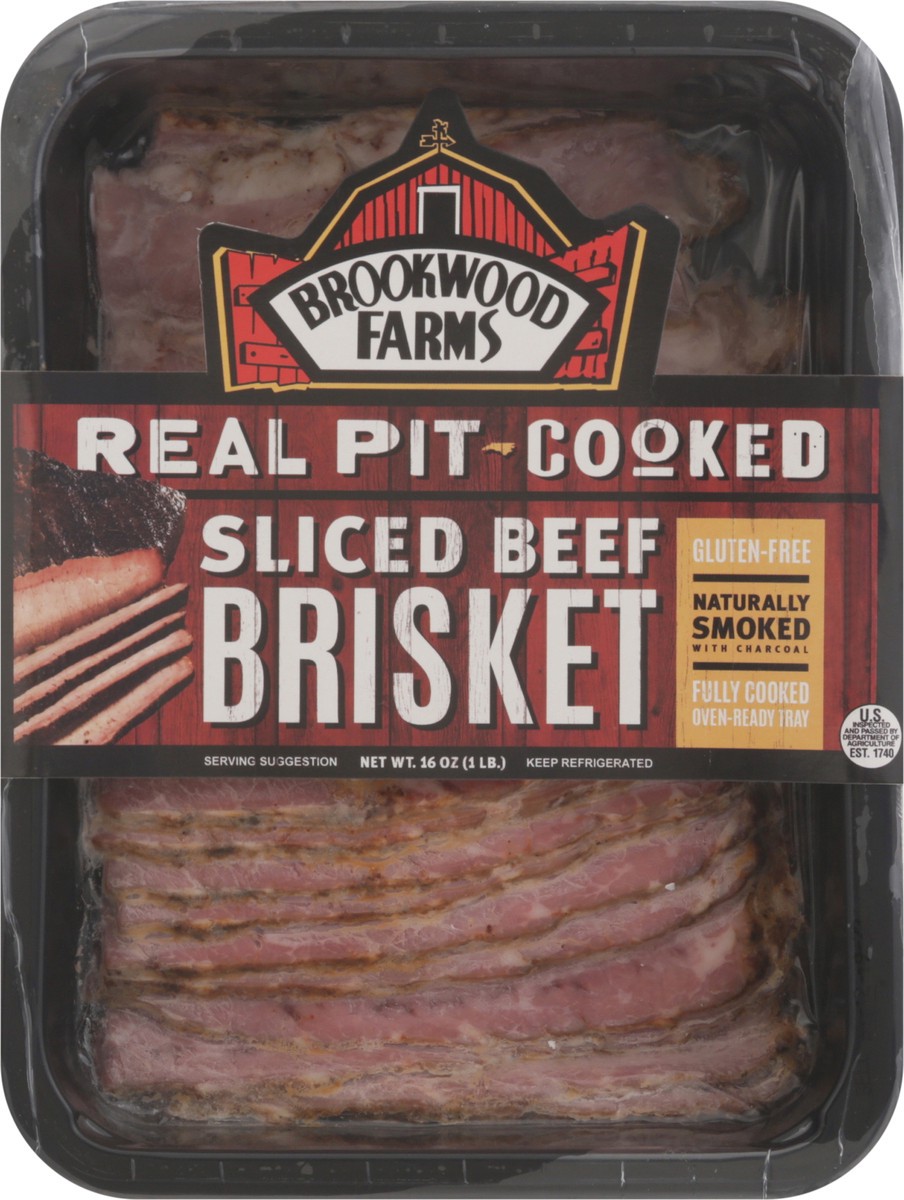 slide 8 of 13, Brookwood Farms Sliced Beef Brisket 16 oz, 16 oz