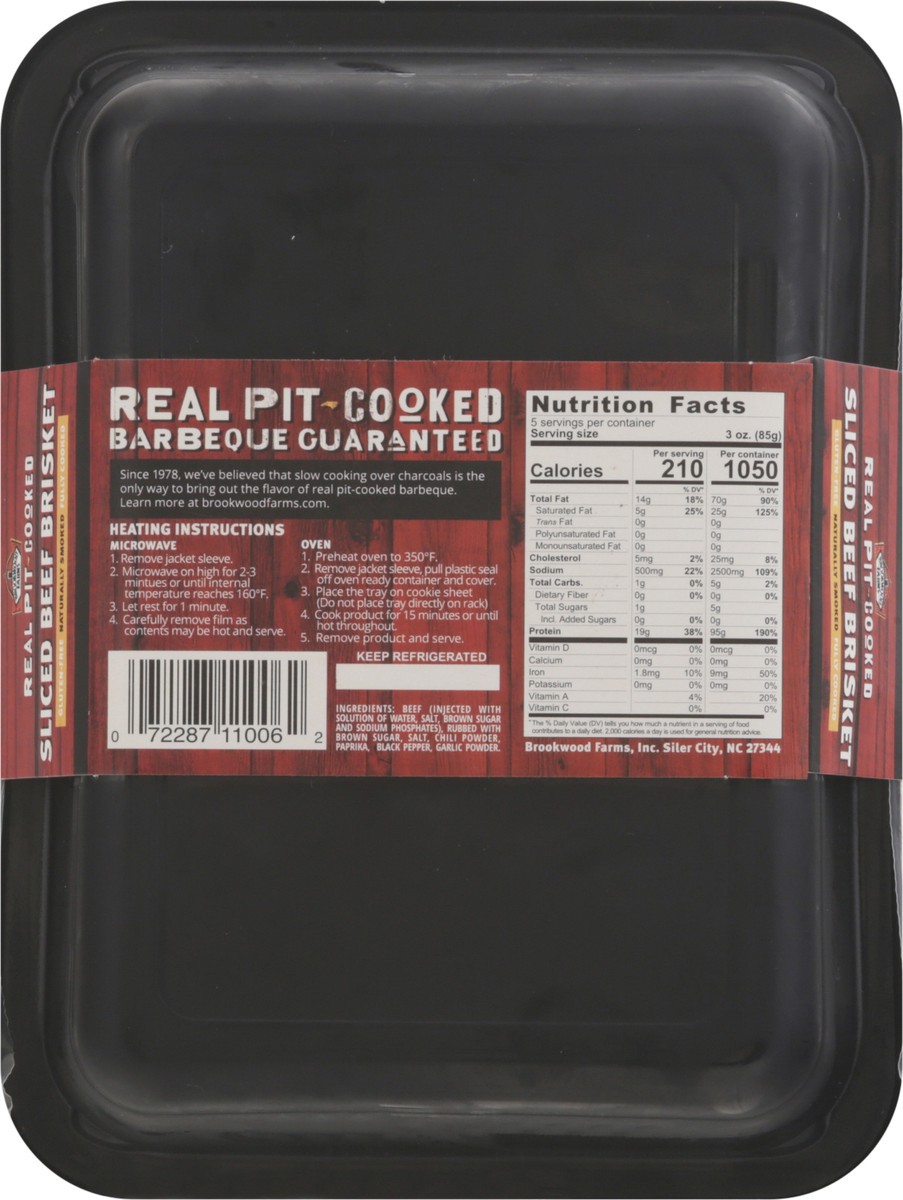 slide 2 of 13, Brookwood Farms Sliced Beef Brisket 16 oz, 16 oz